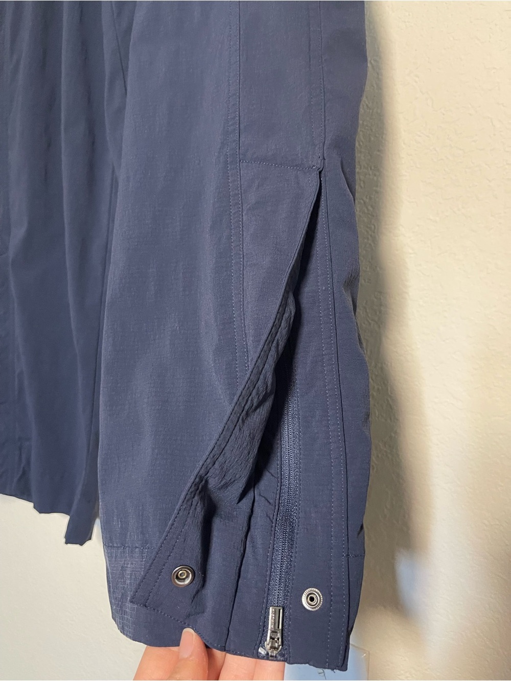 Athleta Trekkie High Rise Baggy Parachute Pants Navy Blue Size L - Picture 3 of 16